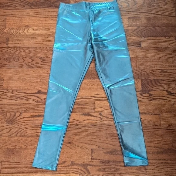 American Apparel - Ice Blue Iridescent Leggings - Picture 5 of 7